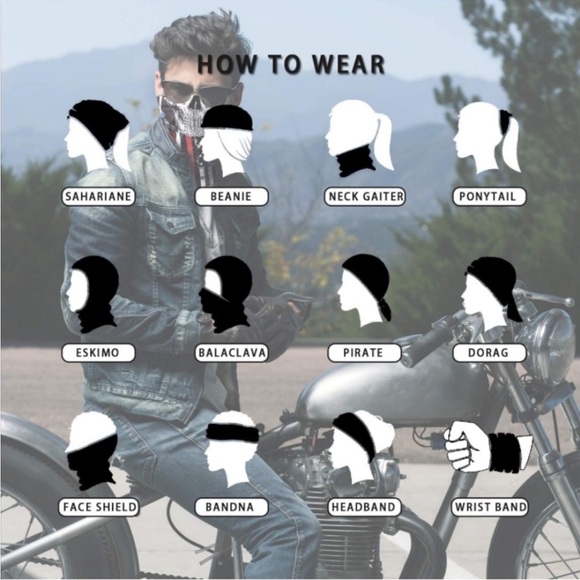 5for$10 Blue Stripe USA flag Tube Bandanas Headwear Neck Gaiter Balaclava - Picture 3 of 7